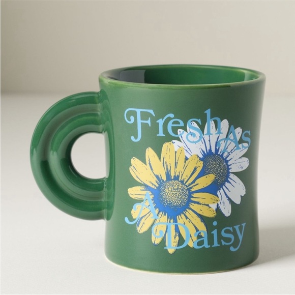 Anthropologie Other - ANTHROPOLOGIE NWT Ariane ‘fresh as a daisy’ stoneware mug -green